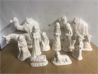 Vintage Christmas Nativity set ceramic