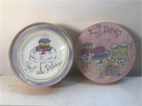 Set of 4 Happy Birthday plates in gift box