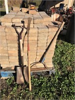 Yard tools lot shovel and slings