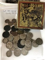 Lot U.S. Coins, Large Cents, 3 Cent, etc.