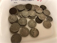 39 Type Coins- S.L., Dime, Indian Pennies, etc