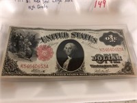 1917 $1 Red Seal Large Note High Grade