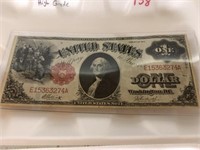 1917 $1 Red Seal Large Note High Grade