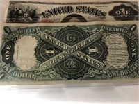 Consecutive 1917 $1 Red Seal Large Note AU/BU