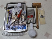 Assorted Kitchen Items, KitchenAid Mixer Parts