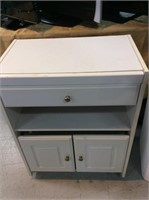 Small white rolling cupboard