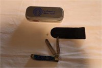Case (Blue) Lock Blade w/ Masonic Etchin & Pouch