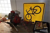 Post Hole Digger & Bike Sign