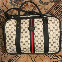 C & S Black/white Monogram crossbody bag