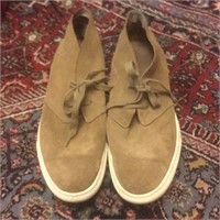 POLO Tan lace up suede loafer size 14 D good shape