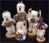 NATIVE AMERICAN HAND CARVED CEREMONIAL FIGURES