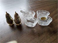 Small Lead Crystal dishes and S&P Shakers