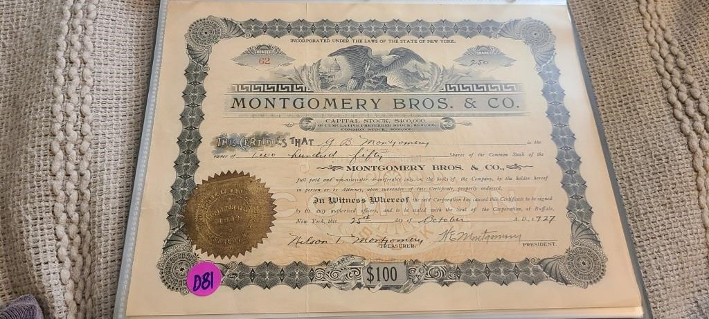 Scripophily Ephemera  Antique / Vintage Stock Certificates