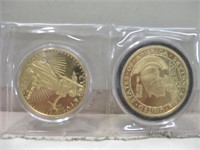 Novelty Coin Replicas Of Fifty & Twenty Dollars