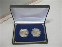 Two Novelty Coin Replica's As Shown In Case