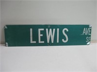 24"x 6" Metal Lewis Street Sign 1-Sided
