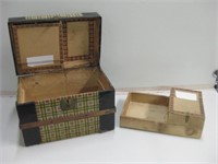 14"x 9"x 10" Vintage Doll Trunk With Inserts Shown