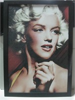 27"x 38" Framed Marilyn Monroe Textured Print
