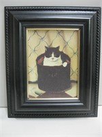 11"x 13" Framed Bombay Company Cat Print