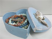 Twelve New Beaded Stone Bracelets In Trinket Box
