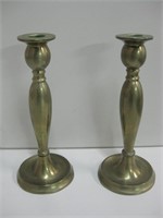 Vtg. 9" Tall Bradley Hubbard Brass Candle Holders