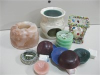 Assorted Candle Holders & Wax Melts Tallest 4"