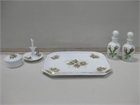 Vintage Ceramic Dresser Set As Shown See Info