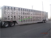 1993 Barrett Aluminum 2 Axle Cattle Trailer 47'