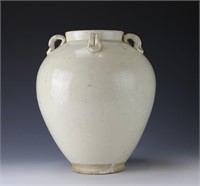 Sui-Tang White-Glazed Handled Jar