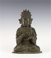 Rare Bronze Figure of Bodhisattva Mahasthamaprapta