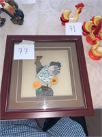 ROOSTER SHADOW BOX ART