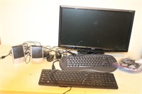 Acer LCD Computer Monitor, Keyboard, Speakers,