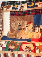 Teddy Bear Quilt, Two Sleeping Bags & Afghan
