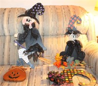 Halloween Decorations - Witches & Jack-O-Lantern