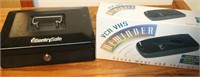 VHS Tape Rewinder and Sentry Money Safe Box w/key