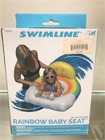 Rainbow Baby Seat Pool Floaty - Value $33.00