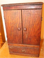 Antique Wooden Doll Cabinet