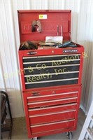 CRAFTSMAN STACKED ROLLING TOOL BOX W/ MISC. TOOLS