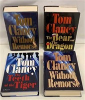 Lot Of 4 Tom Clancy Books-hardcover
