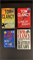 Lot Of 4 Tom Clancy Books-hardcover