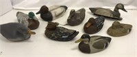 8 Duck Decoys-with Glass Eyes