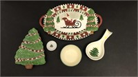 Ceramic Christmas Kitchen Lot