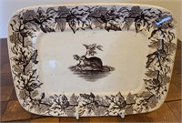 Early Leaf and Beaver Serving Plate