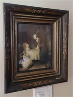 Framed Print of Lady with Children