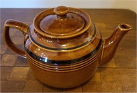 Teapot with Brown Bands - Signed FS
