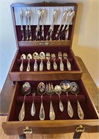 Silver Plate Flatware in Case - Setting for Twelve