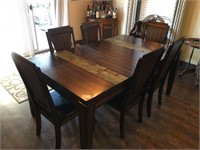 Cherry Dining Table / (6) Chairs (40" x 70")