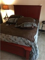 Red Panel Bed (Full ~ Mattress Set Sells Next)