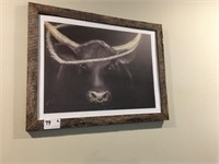 Black Bull & Cowboy Framed Prints (3)