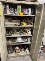 Cabinet and Contents - Paint Equipment, Paint Gun,